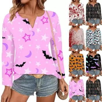 Женские топы с V-образным вырезом и длинным рукавом, повседневные футболки, свободные легкие туники, блузки, рубашки XXL винный