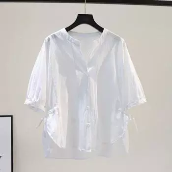 Женские топы с v-образным вырезом и половиной рукавов, рубашка на шнурке на талии, однотонная однобортная рубашка свободного покроя, топы, уличная одежда XL розовый