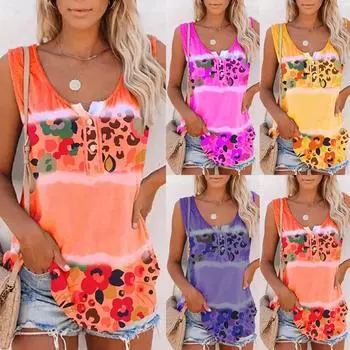 Женские топы с v-образным вырезом и градиентом тай-дай, туника, пуловер, блузка с короткими рукавами, футболка