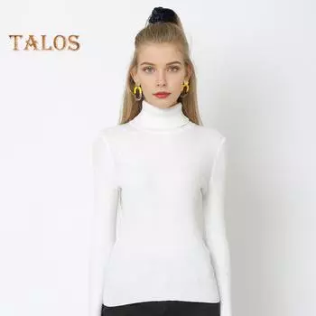 Женские топы с высоким воротником и длинным рукавом, облегающие, эластичные, трикотажные, однотонные, пуловеры, повседневная одежда S розовый