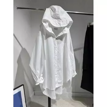 Женские топы, свободные блузки, женская одежда, Blusas Mujer De Moda, рубашки с капюшоном и длинным рукавом, повседневная мода, белая блузка 5XL