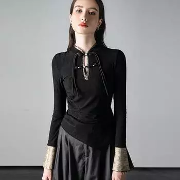 Женские топы в китайском стиле: Новые рубашки Slim-Fit на осень и зиму S