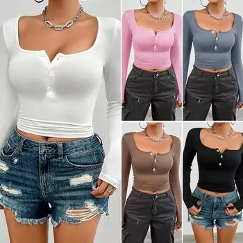 Женские топы, весенне-летняя повседневная однотонная тонкая футболка с длинными рукавами S белый