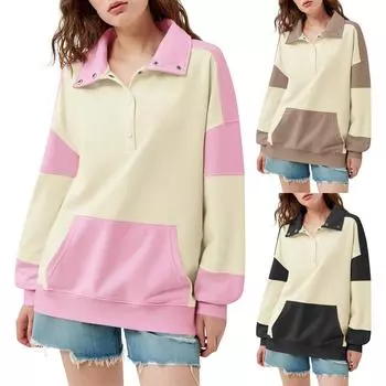 Женские топы Женские блузки Женские повседневные повседневные топы Модные рубашки с длинными рукавами с принтом Топы Футболка Пуловеры Топы M бежевый