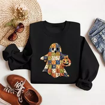 Женские топы Женский свитшот с длинным рукавом Повседневный с круглым вырезом Свободного кроя Пуловер Флисовые топы L чёрный