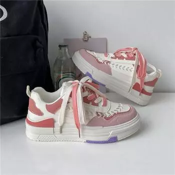 Женские трендовые спортивные белые туфли 2024 года, весна-лето, новые универсальные модные повседневные кроссовки с толстой подошвой и воздухопроницаемостью 35 зелёный