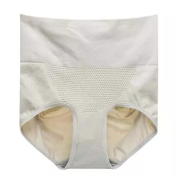 Женские треугольные брюки с высокой талией, однотонное нижнее белье, сотовое модное нижнее белье, дышащее нижнее белье, минималистское нижнее белье one size серый