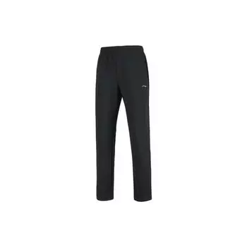 Женские трикотажные спортивные брюки Li Ning Training Series с однотонным логотипом, прямые, черные AKLSE30-1 XL