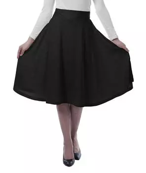 Женские трикотажные юбки Moomaya для женских однотонных эластичных летних юбок длиной до колена - 2XL темно-синий