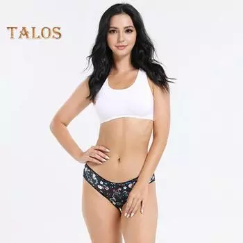 Женские трусики, бесшовные с цветочным принтом, с низкой талией, бесшовные, эластичные, облегающие, без ограничений, женские трусы, спортивные повседневные трусы, женское нижнее белье XL фиолетовый