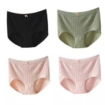 Женские трусики, бесшовные, с высокой талией, большие размеры, с контролем живота, хорошая воздухопроницаемость, однотонные, облегающие, повседневные спортивные трусы M чёрный