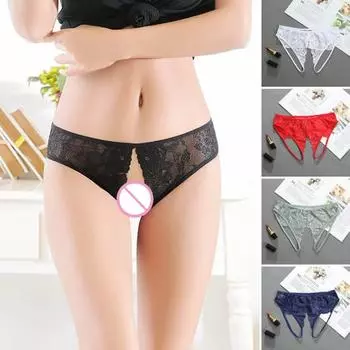 Женские трусики без вырезов, сексуальные полые порнографические трусы с высокой эластичностью L