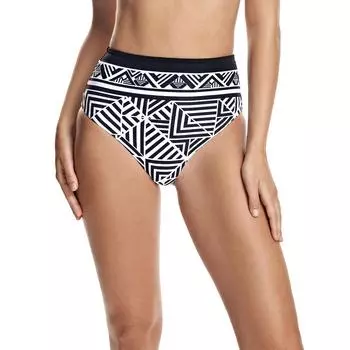 Женские трусики-бикини с высокой талией W231562 L/XL чёрный