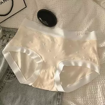 Женские трусики больших размеров для женщин, нижнее белье, бесшовные жаккардовые трусы из модала M серый