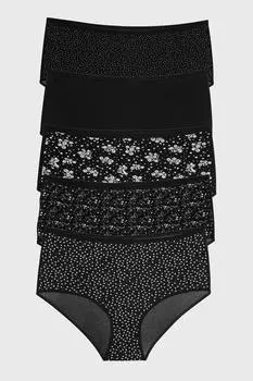 Женские трусики большого размера, 5 шт., хлопок, лайкра