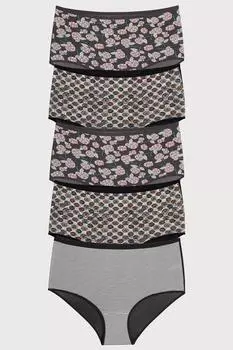 Женские трусики большого размера, 5 шт., хлопок, лайкра