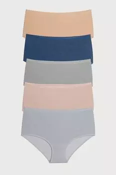 Женские трусики большого размера, 5 шт., хлопок, лайкра