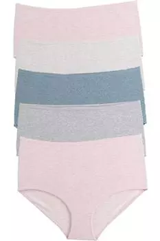 Женские трусики большого размера, 5 шт., хлопок, лайкра