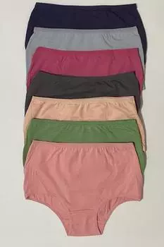 Женские трусики из лайкры с высокой талией, набор из 7 шт.