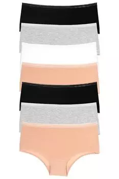 Женские трусики из лайкры с высокой талией, набор из 7 шт.