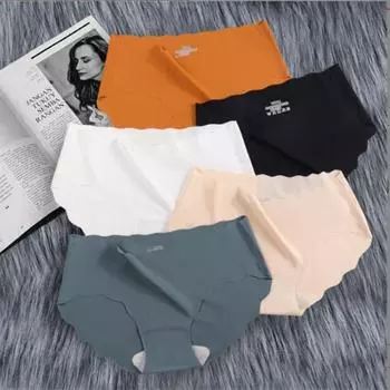 Женские трусики из ледяного шелка, нижнее белье, трусы с низкой посадкой, удобное женское бесшовное нижнее белье, сексуальные трусы, женское нижнее белье M