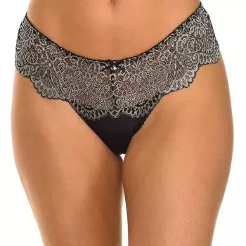 W0AQB Женские трусики из микрофибры с кружевными деталями M чёрный