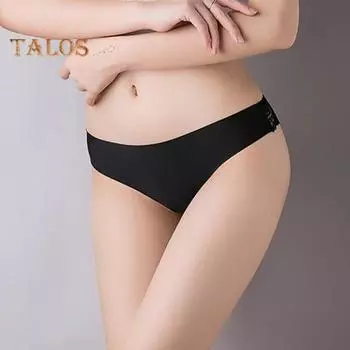 Женские трусики из тонкого ледяного шелка, кружевные, с низкой талией, бесшовные, однотонные, с хорошей воздухопроницаемостью, женские трусы, женское повседневное нижнее белье вино красного