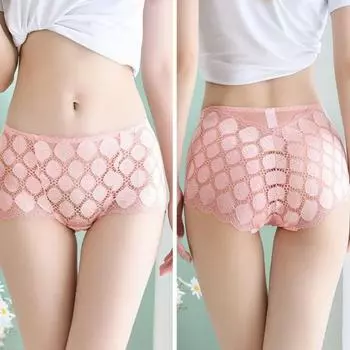 Женские трусики, кружевное нижнее белье, подтяжка живота, подтягивающие трусики для коррекции фигуры M чёрный