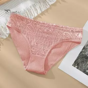 Женские трусики, кружевные бесшовные, эластичные, со средней талией, мягкие, дышащие, антисептические, глянцевые, из ледяного шелка, женские трусы, нижнее белье M красный