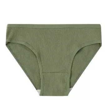 Женские трусики Модные полосатые дышащие трусы Женские удобные трусики Нижнее белье L зелёный