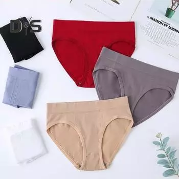 Женские трусики, однотонные, эластичные, со средней талией, бесшовные, тонкая нить, мягкие антисептические, дышащие, интимная одежда, женское нижнее белье, трусы M красный