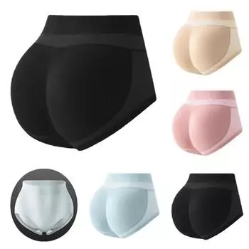 Женские трусики пуш-ап с губчатой подушкой, моделирующие тело, ягодицы, персиковые трусики с подтяжкой бедер, бесшовное женское нижнее белье S бежевый