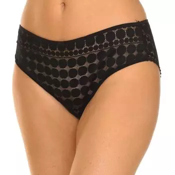 Широкие трусики с бархатным поясом 00BUF женщины XL чёрный