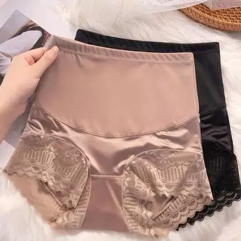 Женские трусики с цветочным принтом и высокой талией, тонкие утягивающие трусы с подтяжкой ягодиц, мягкие антисептические женские интимные трусы, нижнее белье 2XL