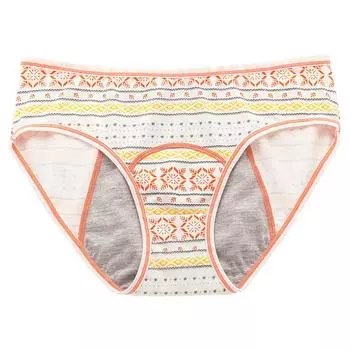 Женские трусики с геометрическим принтом, высокая талия, бесшовные, эластичные, менструальные, высокая впитываемость, предотвращают протекание, трусы, менструальные трусы Da S синий