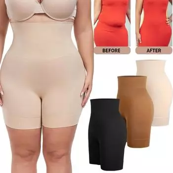 Женские трусики с контролем размера плюс, шорты для коррекции живота, нижнее белье для похудения, Shaper Butt Lifter Bodyshaper XL чёрный