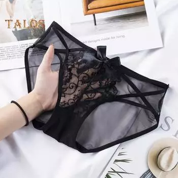 Женские трусики с низкой талией, ажурные, с сеткой, с хорошей воздухопроницаемостью, однотонные, облегающие, тонкие, быстросохнущие, повседневные, спортивные женские трусы XXL