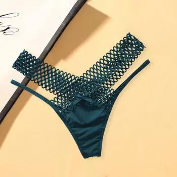 Женские трусики с низкой талией, выдолбленный перекрестный ремень, прозрачная порнографическая тонкая полоска, женские стринги во французском стиле, внутренняя одежда, одежда