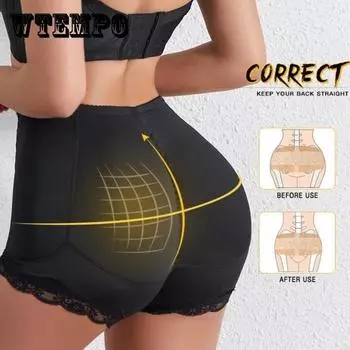 Женские трусики с подкладкой для подтяжки ягодиц, корректирующее белье для бедер, трусы с эффектом пуш-ап, шорты размера плюс XXXXXXL
