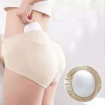 Женские трусики с подтяжкой ягодиц, дышащие бесшовные трусы с низкой талией, корректирующее нижнее белье для ягодиц M/L чёрный