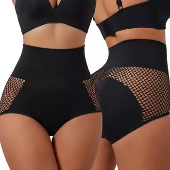 Женские трусики с утягивающим эффектом, утягивающее белье, утягивающие трусы с высокой талией, утягивающее нижнее белье, утягивающее тело S чёрный