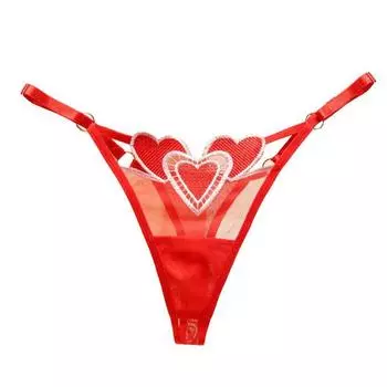 Женские трусики с вышивкой, соблазнительные тонкие бретельки, стильные сетчатые легкие трусы для внутреннего ношения