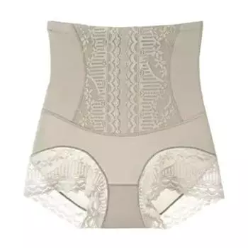 Женские трусики с высокой талией и контролем живота, мягкие эластичные кружевные антисептические утягивающие дышащие послеродовые компрессионные трусы для йоги, трусы L