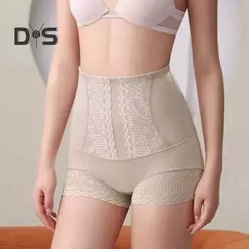 Женские трусики с высокой талией, поддерживающие живот, приподнимающие ягодицы, мягкие эластичные кружевные антисептические, для похудения, дышащие, послеродовые, компрессионные, для йоги, трусы-шорты L шампанского