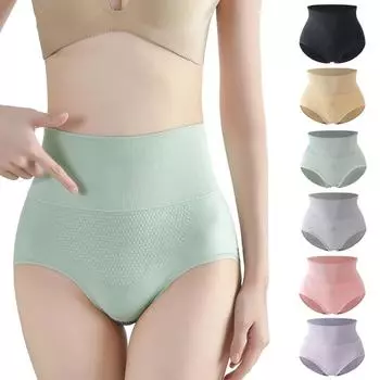 Женские трусики с высокой талией, послеродовые хлопковые трусы с утягивающим эффектом и подтяжкой ягодиц