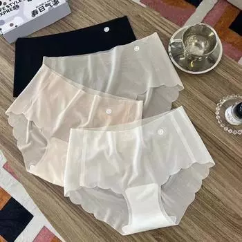 Женские трусики средней талии бесшовные тонкие высокоэластичные однотонные с хорошей воздухопроницаемостью женские трусы женское повседневное нижнее белье L