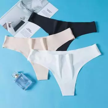 Женские трусики-стринги большого размера с низкой посадкой, невидимые белые трусы, быстросохнущее нижнее белье L