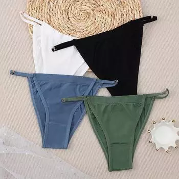Женские трусики-стринги, нижнее белье, женские трусы, хлопковые трусы, женские трусы, сексуальное нижнее белье, трусики M лакричная конфета