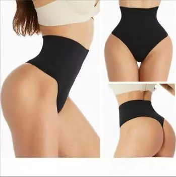 Женские трусики-стринги с высокой талией для похудения, бесшовное нижнее белье, женские трусики-стринги с контролем живота, корректирующее белье, защитные брюки большого размера, женские S