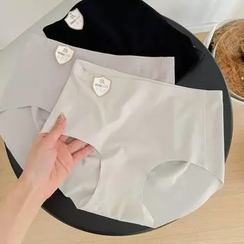 Женские трусики, тонкие 5А, антибактериальное нижнее белье из ледяного шелка, бесшовные быстросохнущие дышащие трусы с промежностью M